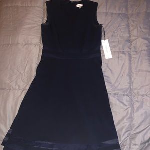 Navy blue mid-length dress